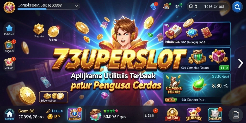 Screenshot utama 77SUPERSLOT menampilkan tampilan aplikasi Utility yang mudah digunakan.