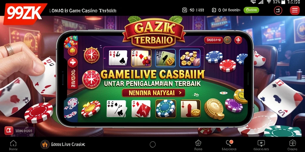 Tampilan gameplay Live Casino di aplikasi 99ZK yang interaktif.