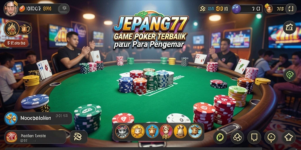 Tampilan seru gameplay Poker di JEPANG77.