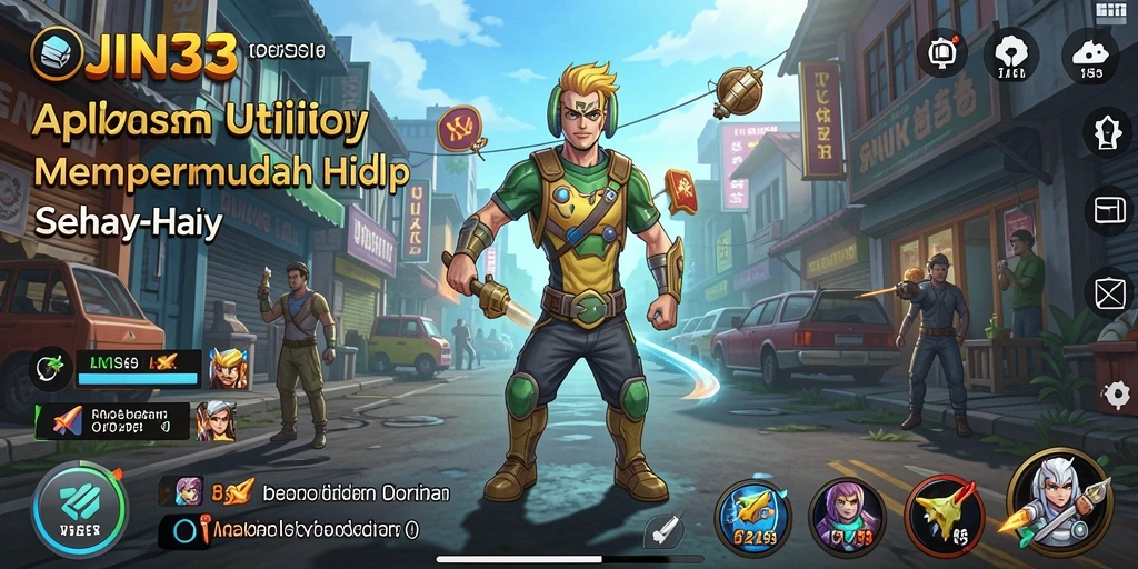 Screenshot utama JIN33 menunjukkan fitur pengingat dan pengaturan keuangan.