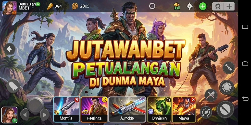 Tampilan gameplay mendebarkan JUTAWANBET dengan petualangan seru.