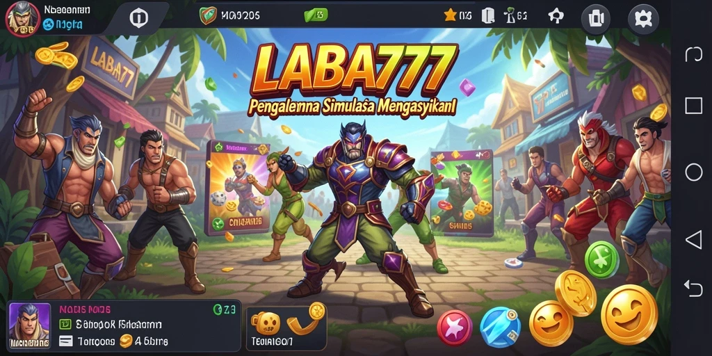 Screenshot menampilkan gameplay simulasi yang mendalam di LABA777.