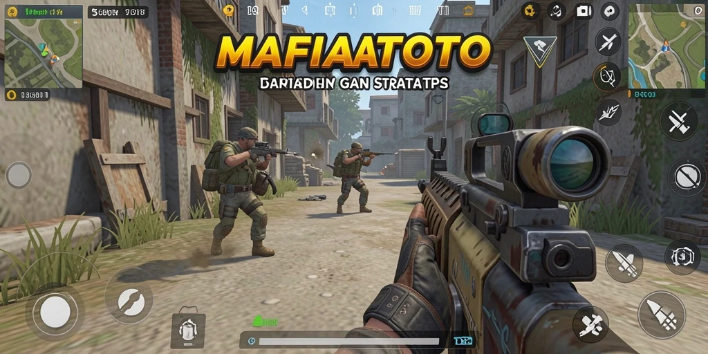 Tampilan gameplay seru MAFIATOTO dalam aksi TPS.