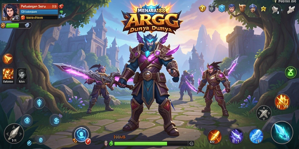 Gameplay MENARA188 menampilkan pertarungan ARPG yang seru dan mengasyikkan.
