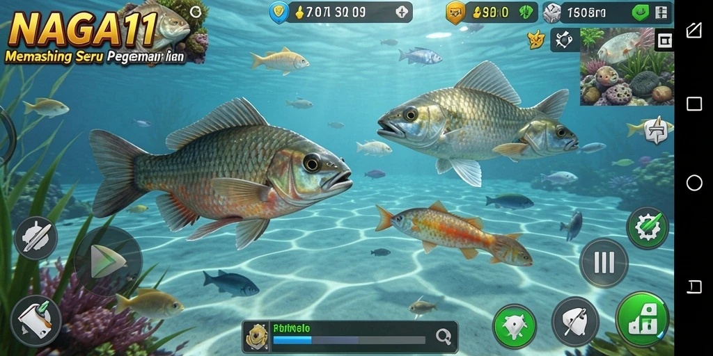 Tampilan permainan NAGA11 yang menampilkan aksi memancing yang menyenangkan.