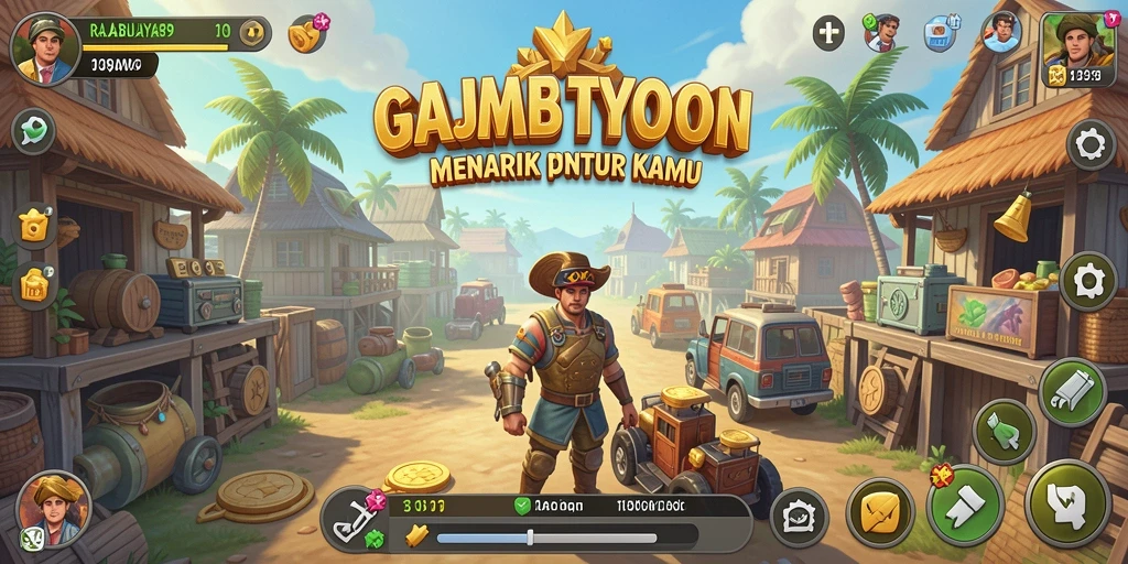 Tampilan gameplay yang menarik dari RAJABUAYA89 dengan aksi Tycoon seru.