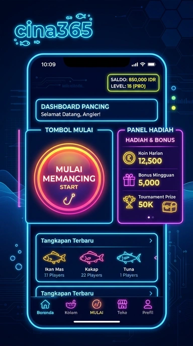 Screenshot antarmuka pengguna aplikasi cina365 yang intuitif.
